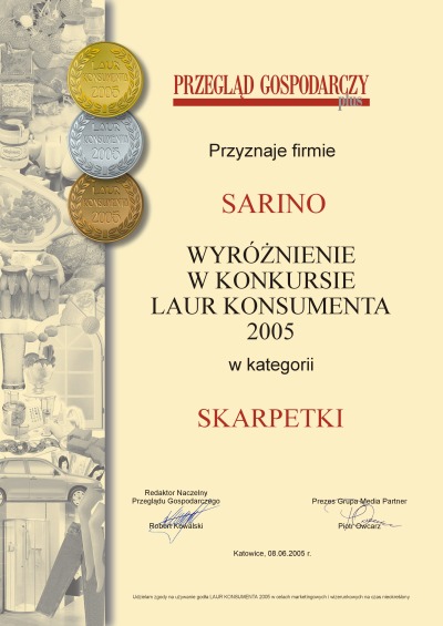 Laur Konsumenta 2005 - wyrnienie 